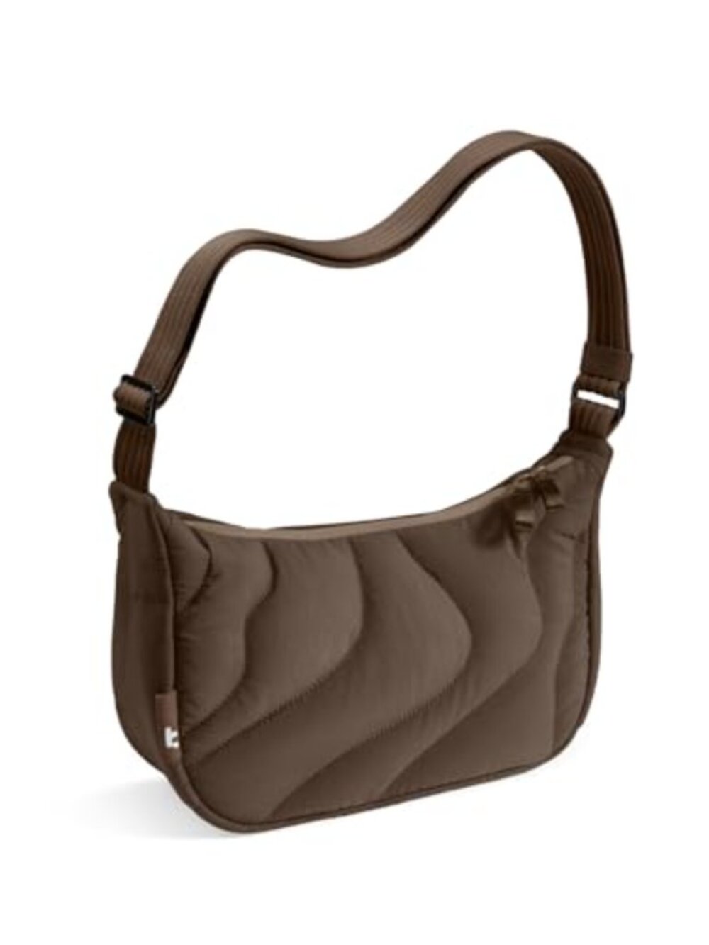 tomtoc Puffer Sling Crossbody Bag Nylon Quilted Crescent Hobo Purse